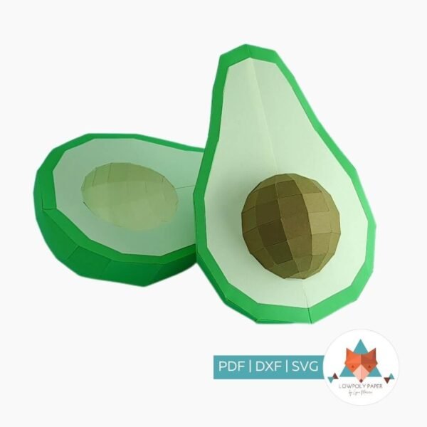 ABACATE- PAPERCRAFT LOWPOLY (PDF/DXF/SVG)