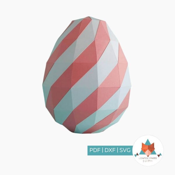 OVO DE PÁSCOA MOD. 02 - PAPERCRAFT LOWPOLY (PDF/DXF/SVG)