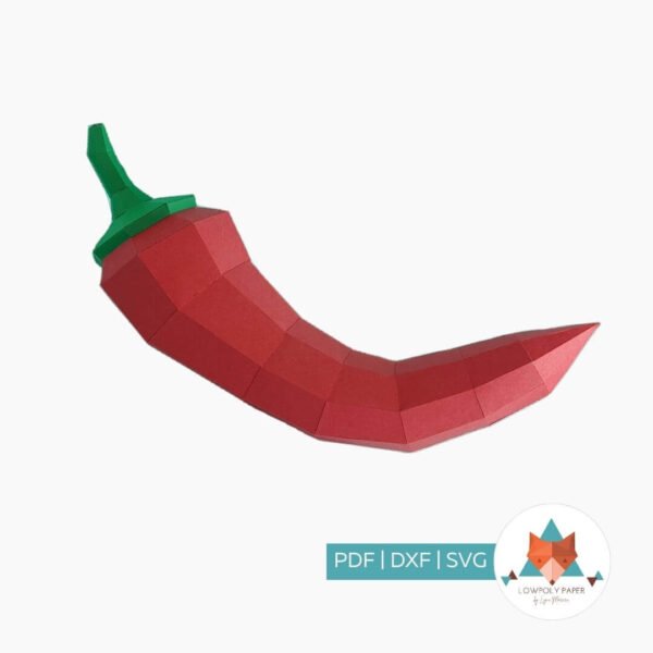 PIMENTA - PAPERCRAFT LOWPOLY (PDF/DXF/SVG)