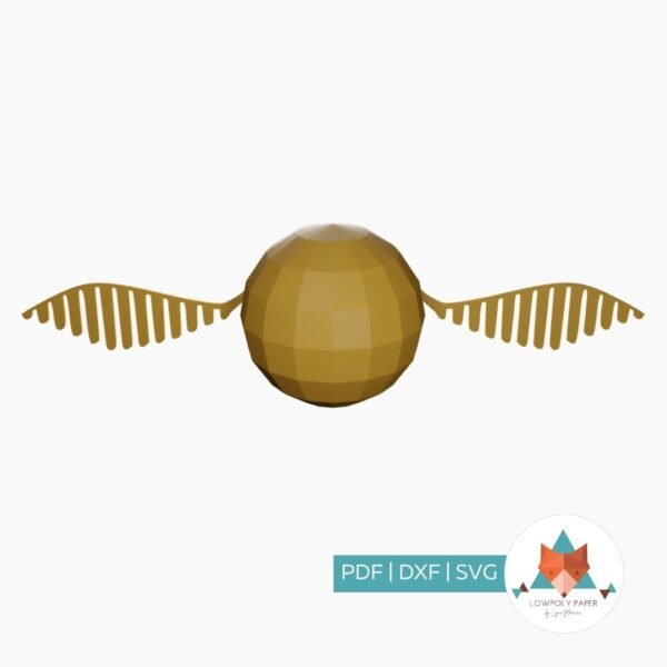 POMO DE OURO HP - PAPERCRAFT LOWPOLY (PDF/DXF/SVG)