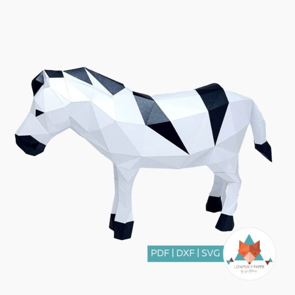 ZEBRA - PAPERCRAFT LOWPOLY (PDF/DXF/SVG)